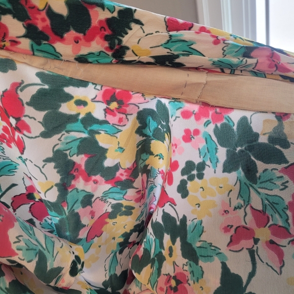 Vintage Floral Kimono Style Dressing Robe - Picture 9 of 13